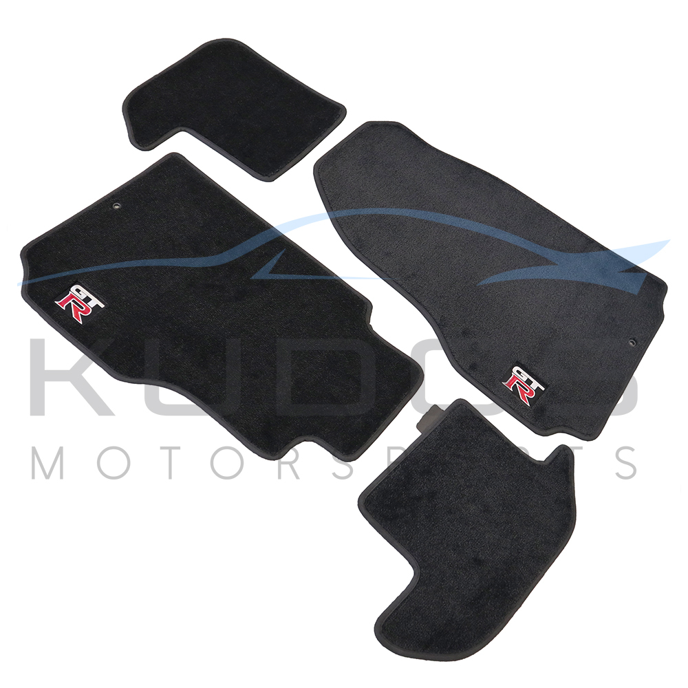 ADM Floor Mat Set (Black | Embroidered) for Nissan GT-R R35