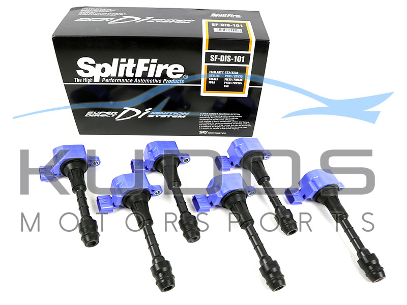 SplitFire Coil Pack Set (SF-DIS-101) to suit Nissan 350Z Z33 Series 1, Skyline V35 350GT & Stagea M35 250T / AR-X FOUR - VQ25DET & VQ35DE